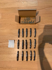 Chrome kitchen cabinet handles - 15 pieces with screws