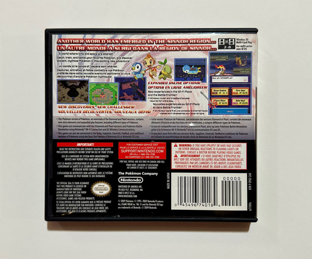 Pokémon Platinum (Nintendo DS) - CIB in Nintendo DS in Oshawa / Durham Region - Image 2