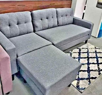 Stunning Sectional Sofa & Ottoman with Speedy Delivery