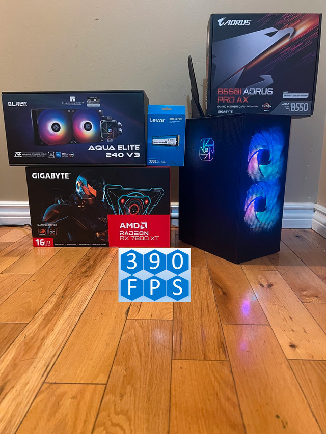 15L Mini ITX RX 7800 XT 16G Ryzen 7 5700X 8 Core RGB Gaming PC in Desktop Computers in Moncton - Image 3