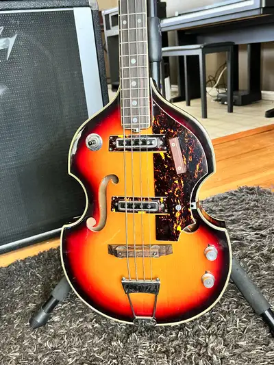 Teisco Royal Blackjack 1960’s Hollow Violin Bass - Japan  , View more