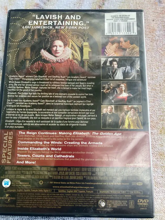 Elizabeth The Golden Age DVD63838168679681121