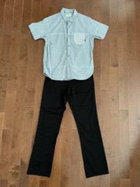 Pantalon noir et chemise pour adolescent (12-14 ans)