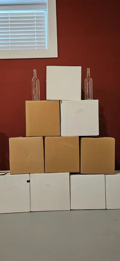 Boxes of empty  Wine Bottles, View more