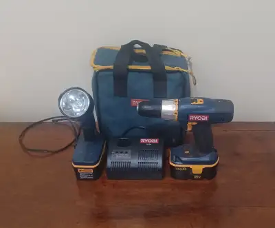RYOBI P204 18v Cordless 1/2" Drill/Driver + 2 Batt's, Charger, View more