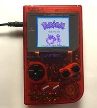 Clear Red GameBoy with LED backlighting