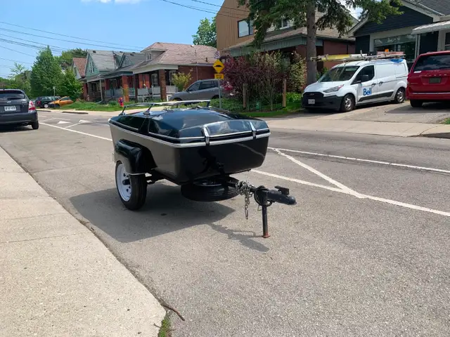 Unique Fibreglass Enclosed Motorcycle | Car Trailer | 1 AXLE in Cargo & Utility Trailers in Hamilton - Image 7