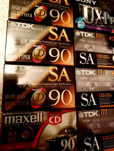 Tons of brand new sealed name brand tapes starting as low as $2-$3 for normal fidelity tapes. $7-$10...