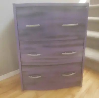 Unique Purple Zebra Dresser Dimension: 23 3/4" W x 11 3/4" D x 27 1/2" H Drawers: A little bigger th...