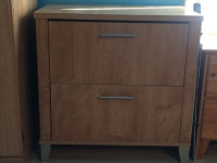FURNITURE FINISHED TWO DRAWER FILING CABINET