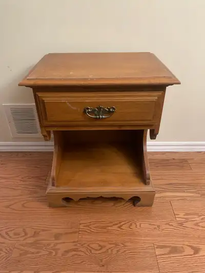 Bedside nightstand table cabinet A nice bedside table nightstand cabinet. Great for resting your nig...
