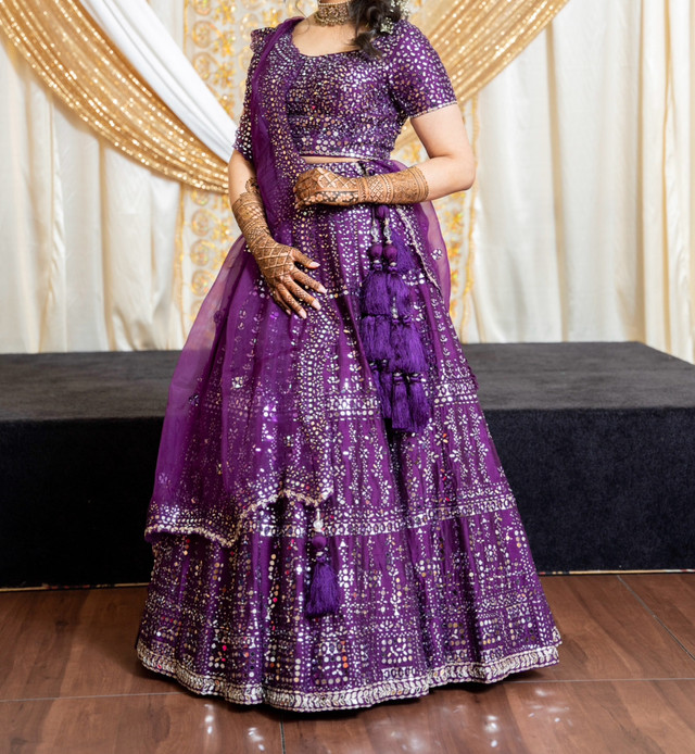 Mirror work lehenga wedding engagement  in Wedding in Oakville / Halton Region - Image 2