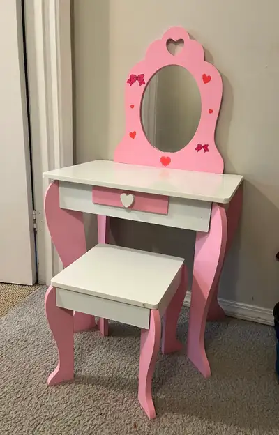 Child’s Makeup Table and Chair, View more