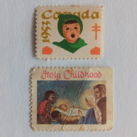 Vintage 1953 Canada National Christmas Seal