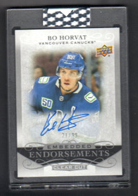 2019-20 UD Clear Cut Embedded Endorsements #EEHO Bo Horvat