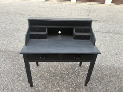 Free delivery used Black Writing Desk with Drawers, View more