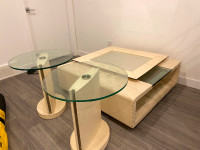 Rare hard leather furniture - Freespace Brand.  Coffee table set