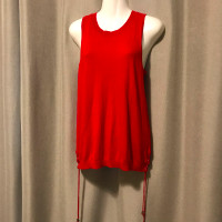 Michael Kors Sleeveless Cotton Blend Knit Red Tank Top Med/Lrg