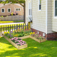 DIY Five-box Raised Garden Bed, Wooden Planter Boxes for Vegetab