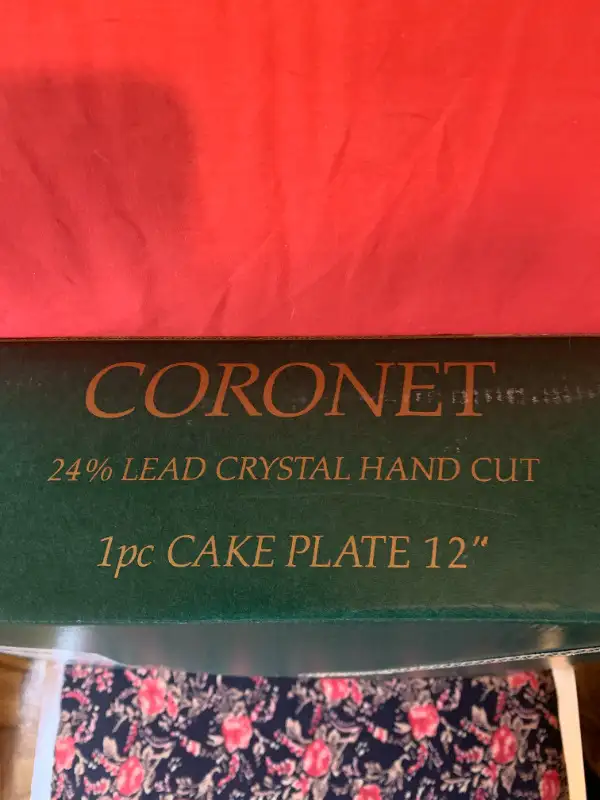 Coronet 12” lead crystal footed cake plate63234628262019121