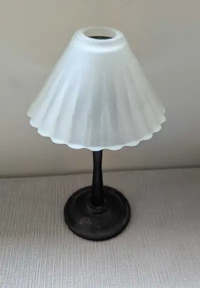Small Accent Tealight Candle Lamp with Frosted Glass Shade, View more