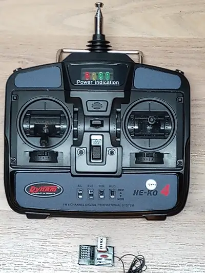 RC PLANE TRANSMITTER + RECEIVER – DYNAM NE-KO4 – 4 CHANNELS, View more