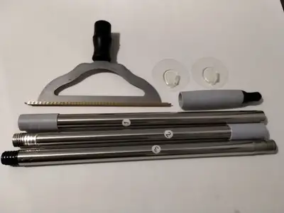 Carpet rake with long adjustable handle for pet hair, View more