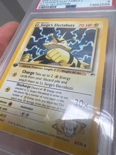 Pokemon PSA Gym Heroes Lt. Surge’s Electabuzz, View more