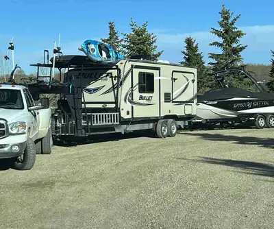 I'm selling my used Bullet Toyhauler Travel Trailer, a lightweight and versatile option for your cam...