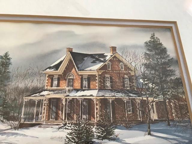 Vintage Print of a Winter Scene by Artist Trisha Romance in Arts & Collectibles in Belleville - Image 3