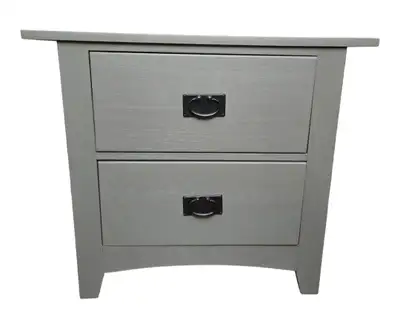 REFINISHED SOLID WOOD NIGHTSTAND, View more