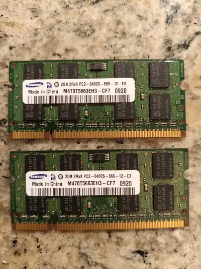 2 x 2GB DDR2 SDRAM SODIMM, View more