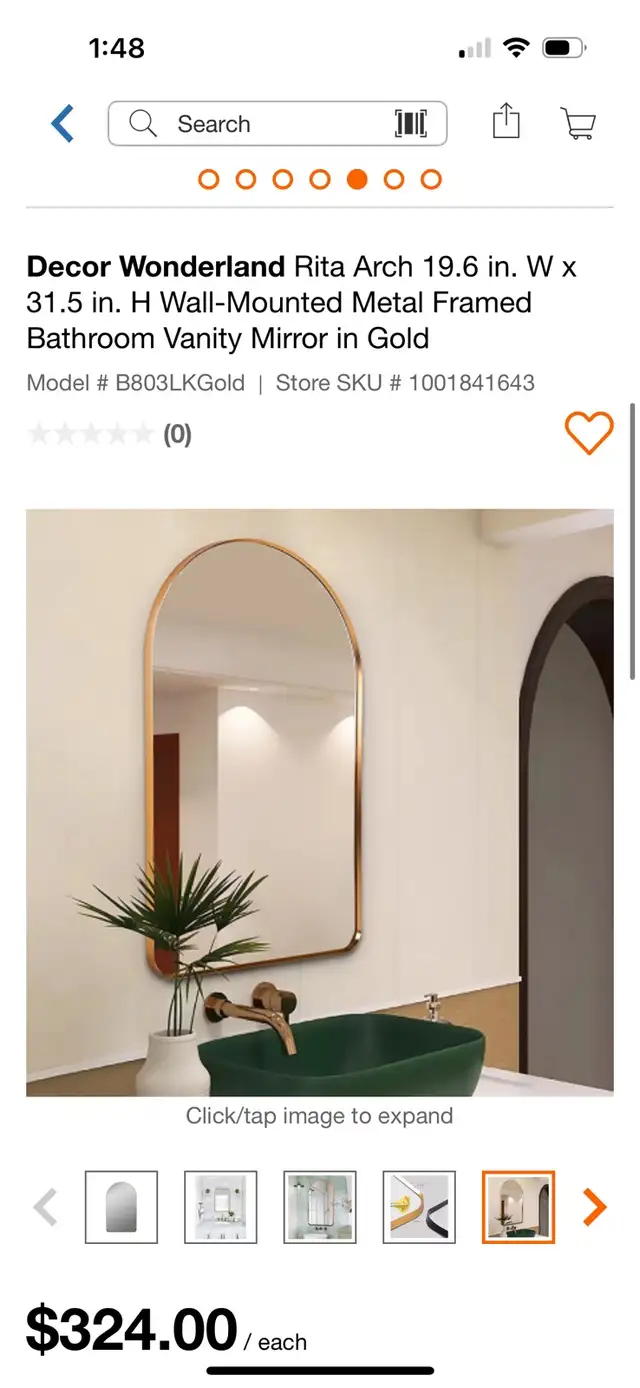 decor wonderland  bathroom Vanity Mirror in Home Décor & Accents in Calgary - Image 3