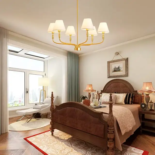 SAINT MOSSI 6-Light Gold Chandelier - Model SM-DY-24003 in Indoor Lighting & Fans in City of Toronto - Image 2