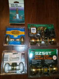 New doorknobs and 1x porch door lever $5 each BNIB