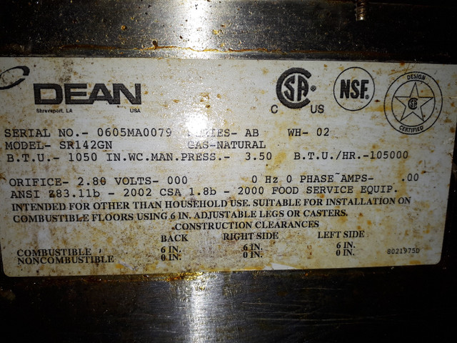 Dean SR142GN Natural Gas Deep Fryer in Industrial Kitchen Supplies in London - Image 3