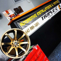 17 inch STR RIMS 4x100/114 17"x9"x45offset BFGOODRICH New Tires 
