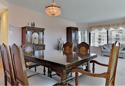 Antique wooden dining set / Ensemble salle à manger antique bois, View more