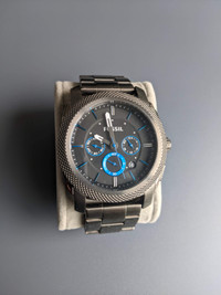 Men's Gunmetal Stainless Steel Fossil Watch