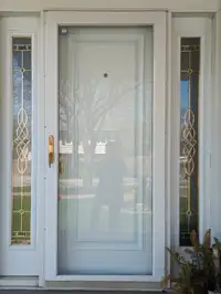 FRONT WHITE GLASS STORM DOOR