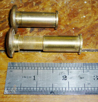 2 Vintage Brass Door Hardware Viewers Peepholes