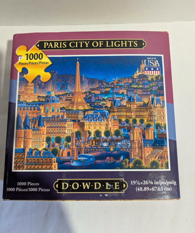 Dowdle Paris City Of Lights 1000 Piece Jigsaw Puzzle Complete  in Hobbies & Crafts in Charlottetown
