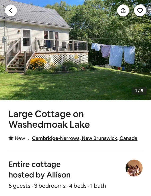 Cottage for RENT in Cambridge Narrows Other Saint John Kijiji