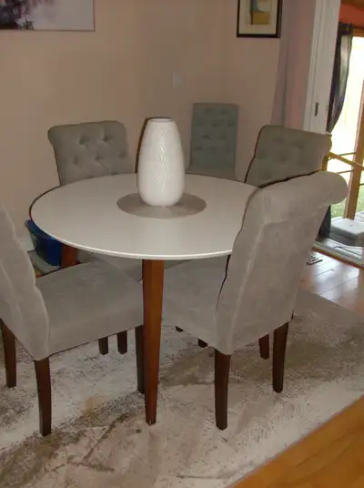 ROUND DINING TABLE & 4 CHAIRS, View more