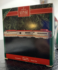 Hallmark Keepsake Christmas Ornament Silver Star Train MIB 1992