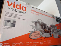 Induction stainless steel Paderno pots and pans