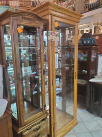 Glass curio cabinet for sale!