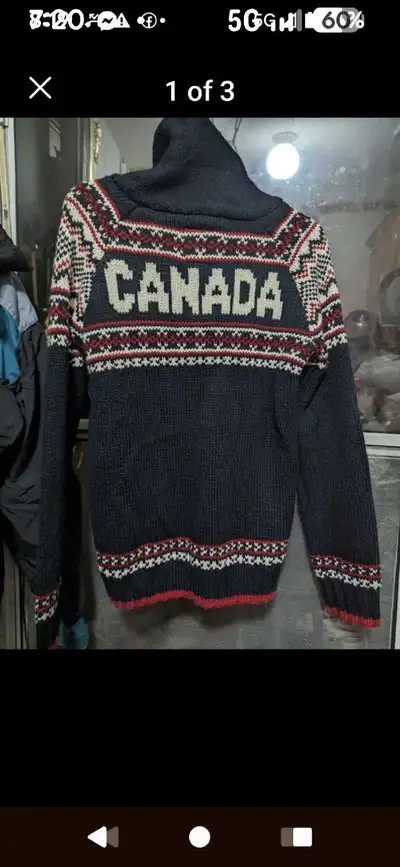 New large boys moose sweater Canadian, View more
