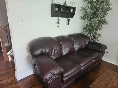 Leather Couch and Recliner, View more