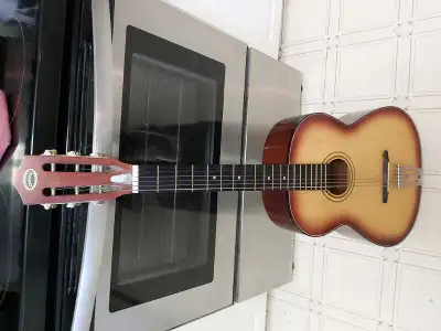 Vintage Canadian made Canora guitar, View more